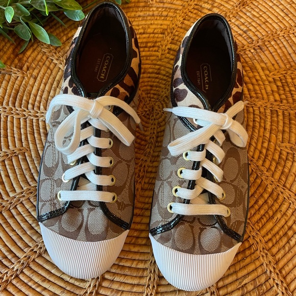 Coach Shoes - Coach CC Zorra Canvas, Pony Hair Animal Print & Patent Leather Sneakers